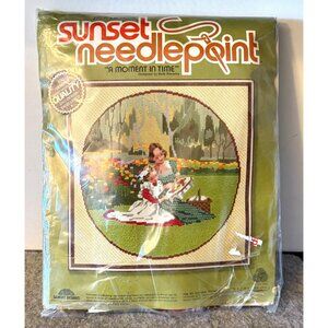 1 Sunset Needlepoint Kit " A moment In Time" #6701  20 x20 , 16 x16 Framed  # 26